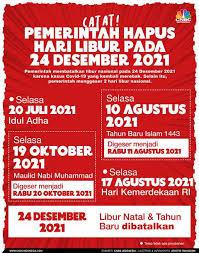 Libur cuti bersama hari natal 2021 pada tanggal 24 desember 2021. Ini Tanggal Libur Cuti Bersama Terbaru Yang Digeser Dihapus