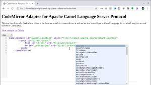 No body available of type: Apache Camel Language Support In Codemirror Red Hat Developer