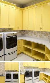 Yellow Laundry Room Cabinets Yellow Laundry Rooms Laundry Room Mudroom Laundry Room
