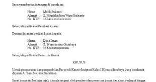 Namun saat diurus, paspor tidak akan bisa langsung terbit pada. Contoh Surat Kuasa Pengambilan Paspor Di Kantor Imigrasi