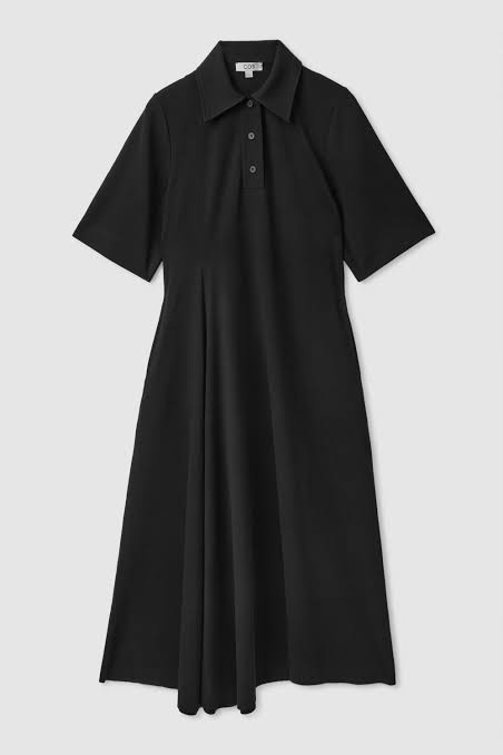 COS ASYMMETRIC POLO SHIRT DRESS