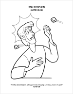 The stoning of stephen coloring page from stephen the martyr category. Acts Through Galatians Nt Calvary Curriculum
