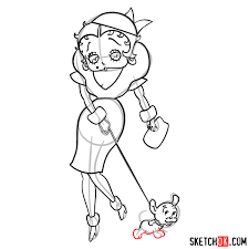 How To Draw Betty Boop With Her Dog Sketchok Step By Step Drawing Tutorials 9:27 dibujameonline 5 900 просмотров.