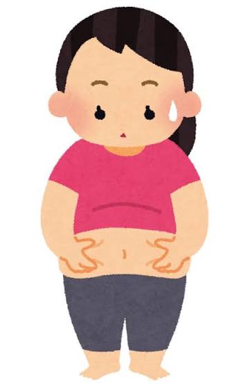 お腹のたるみを気にする人イラスト | かわいいフリー素材集 いらすとや