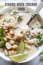 Creamy White Chicken Chili Recipe Creamy Chicken Chili Chicken Chili Recipe Healthy Soup Recipes
