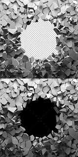 Broken White Wall With Black Deep Holehigh Quality 3d Rendered And Fine Tuned In Photoshop Resolution Break Wall Football Wall Art Graphic Design Templates