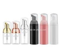 Custom Mousse Foaming Pump Dispenser Bottle 30ml 50ml 60ml White Black  Facial Body Wash Soap Lash Shampoo Cleanser Bottle