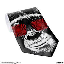 Funny Monkey Neck Tie Zazzle Com In 2020 Novelty Ties Monkeys Funny Ties Mens Fashion