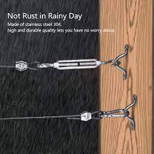 Maybe you would like to learn more about one of these? Buy Brightown String Lights Hanging Kit For Outdoor Includes 100ft Stainless Steel 304 Suspension Rope Cable In Black Vinyl Coated Turnbuckle Thimble Hooks Heavy Duty And Easy To Install Online In Indonesia B07tb7829q