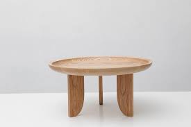 Dish Solid Wood Contemporary Sculptural Carved Side Coffee Table Natural Side Coffee Table Table Side Table Wood