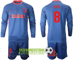 Club atlético de madrid, s.a.d., commonly referred to as atlético de madrid in english or simply as atlético or atleti, is a spanish professional football club based in madrid, that play in la liga. Uniformes Atletico Madrid Visitante Saul 8 Manga Larga 2020 2021 Tienda Uniformesfutbol Com
