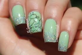 Images For Tinkerbell Nails Nail Polish Blog Disney Nails Disney Acrylic Nails