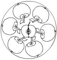 Apfelmandala Halloween Party Basteln Bastel Herbst Basteln Herbst