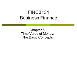 1 Finc3131 Business Finance Chapter 5 Time Value Of Money The Basic Concepts Ppt Download