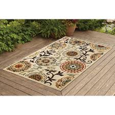 Kaleen paradise 9'3 x 12' indoor/outdoor area rug in gold. Better Homes And Gardens Floral Suzani Outdoor Rug Walmart Com Walmart Com