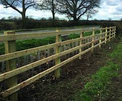 Strong enough to stand up to livestock, and with the additional rail it can be used for more than just horses and cattle. Estate Fencing Sawn Timber Post And Rail Systems Avs Fencing Esi External Works