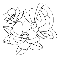 Printable flowers and butterflies coloring page. 40 Printable Butterfly Coloring Pages