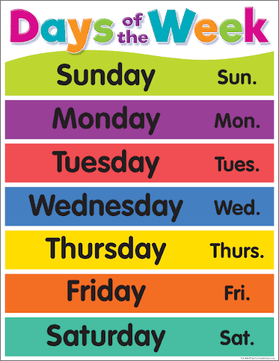 Days of the week