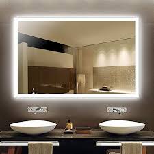 Only use a clean micro fiber cloth to clean the mirror and mirror frame. 40 X 28 Led Lights Bathroom Mirror Anti Fog Touch Switch Led Mirror Bathroom Bathroom Mirror Lights Bathroom Mirror