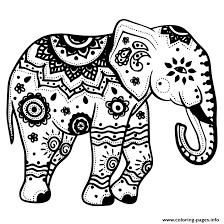 When it gets too hot to play outside, these summer printables of beaches, fish, flowers, and more will keep kids entertained. Elephant Pattern India Coloring Pages Printable