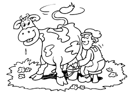 Wij hebben de leukste boerderij kleurplaten voor kinderen op een rij gezet! L Kleurplaat Boer Koe Jpg 842 595 Bilder Ausmalbild Bauernhof