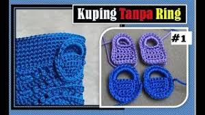 Tas rajut dipandang lebih mudah dirawat dan tahan lema ketimbang merawat tas kulit yang berharga jauh lebih mahal. Crochet Tutorial Cara Membuat Kuping Rajut Tanpa Ring 1 By Kreasi Rajut Umi Iva