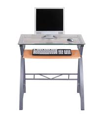 This is not your average looking computer desk. Z Line Aura Metal Silver Glass Computer Desk Design Computer Desk Computer Desks For Home Small Computer Desk