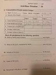 Acid Base Titration Experiment Report Ravasqueira Com