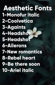 Ultimate Guide For Aesthetic Fonts Aesthetic Fonts Aesthetic Usernames Aesthetic Boy