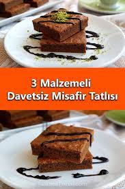 3 malzemeli davetsiz misafir tatlisi desserts food homemade beauty products