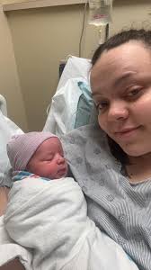 Our beautiful girlbaby finally made her appearance by C-Section. September  24th, 7:59 Pm…weighing 6 lbs 11 oz, and 19 1/2 inches long🩷🥹 Delylah Kim  Wallace🥰