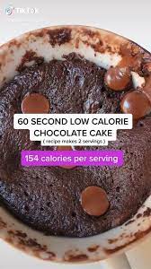 Easy 60 Second Low Calorie Chocolate Cake Recipe Food Tiktok Video Low Calorie Chocolate Healthy Sweets Recipes Healthy Dessert Recipes