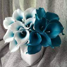 It was included in the original group of 16 web colors defined in. Popular Teal Blue Flowers Buy Cheap Teal Blue Flowers Lots From China Teal Blue Flo Calla Lily Wedding Flowers Faux Flowers Wedding Flower Centerpieces Wedding