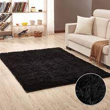 How big does a merelax fluffy rug get? Gustavedesign Fluffy Rugs Fashion Shaggy Area Rug Living Room Carpet Comfy Bedroom Home Decorate 15 75inch 15 75inch Black Walmart Com Walmart Com