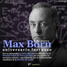 Max Born fue galardonado con el Premio Nobel de Física en 1954 🎖️ tras  contribuir al desarrollo de la mecánica cuántica e interpretar que la  ecuación de ondas de Schrödinger generaba predicciones