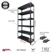 Check spelling or type a new query. T Rex Standard 6 Tier Steel Boltless Storage Rack Metal Rack Steel Rack Warehouse Rack Rak Besi Black Shopee Malaysia