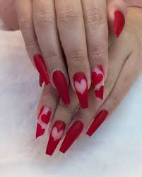 L O V E Heart Nails Red Nails Gelextensions Coffinnails Rednails Longnails Nail Designs Valentines Valentine S Day Nail Designs Red Nail Art Designs 57 beautiful valentines nails coffin ideas of 2020.