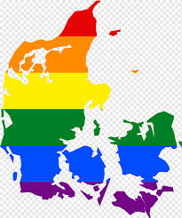 Dannebrog, pronounced ˈtænəˌpʁoˀ) is red with a white scandinavian cross that extends to the edges of the flag; Raduzhnyj Flag Gordost Kopengagena Prava Lgbt V Danii Flag Danii Parad Gordosti Liniya Ploshad Ploshad Kopengagenskaya Gordost Daniya Png Pngwing