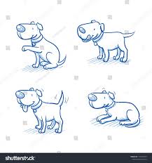 Cute Cartoon Dog Set Sitting Begging Happy Wagging Tail Lying Hand Drawn Doodle Vector Illustrati Cute Easy Drawings Dachshund Cartoon Sitting Dog Drawing