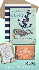 Ocean Nautical Themed Baby Shower Invitation Suite For Couples Baby Shower Themes Baby Shower Nautical Theme Ocean Baby Shower Theme