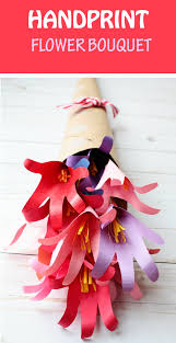 Looking for a creative handmade gift to brighten someone's day? Handprint Flower Bouquet Easy Kid Craft For Teachers Or Mother S Day