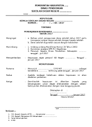 Sk kepala sekolah tentang penugasan guru dan tu. Sk Pendelegasian Tugas Sekolah Dasar Negeri Kuripan S K Bendahara