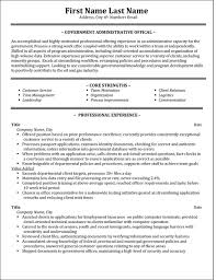 Top Government Resume Templates Samples