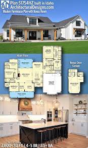 Plan 51754hz Modern Farmhouse Plan With Bonus Room Farmhouse Floor Plans Modern Farmhouse Plans Basement House Plans