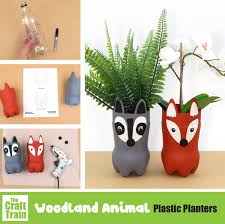 Woodland Animal Plastic Bottle Planters The Craft Train See more ideas about plastic bottle art, plastic bottle crafts, plastic bottle planter. woodland animal plastic bottle planters