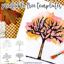 Phone tree diagram powerpoint template printable download. Printable Tree Templates And A Fun Tree Craft Messy Little Monster