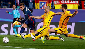 Second leggriezmann, saul niguez, yannick carrasco, koke and jesus gamez celebrate. Atletico Madrid Eliminates Barcelona In Champions League The New York Times