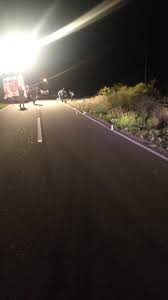 TRÁGICO_ACCIDENTE Murió un joven atropellado en Los Tres Vientos Imágenes del accidente en ruta 175, donde un vehículo Renault Kangoo atropelló a dos personas. Una de las víctimas fue trasladada al hospital