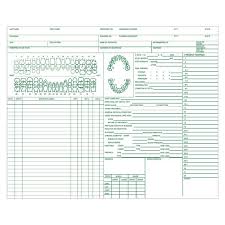 Patient Record Dental Chart 100 Pk