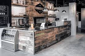 The Cold Pressery With Healthy And Raw Inspired Interior Environment Rustic Coffee Shop Coffee Shop Decor Cafe Interior Design